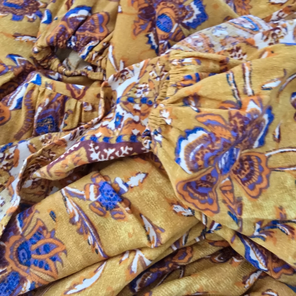 NWT Farmers Market Kohl's Dress Size XL Mixed Print Boho Floral Blouson Flowy - Picture 13 of 15